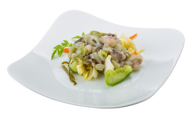 Raw octopus salad