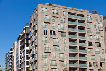 Gray apartment house