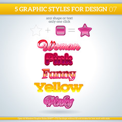 Set of Various Graphic Styles for Design.