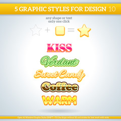 Set of Various Graphic Styles for Design.