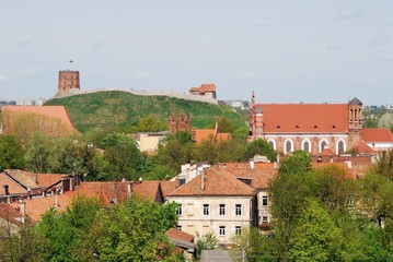 Vilnius, Tower of Gediminas, symbol of Vilnius.