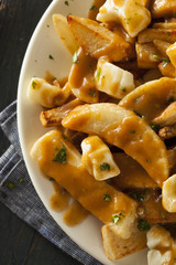 Unhealthy Delicious Poutine with French Fries