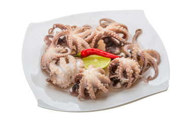 Boiled octopus