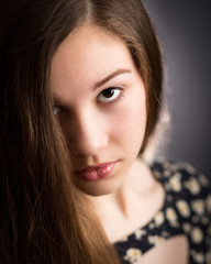 Beautiful Teen Girl Looking Up