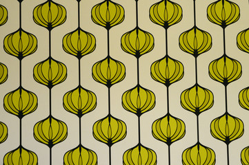 abstract green rhythmic flowers