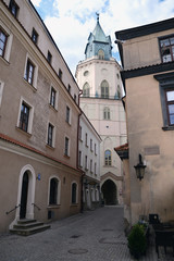 Fototapeta na wymiar street of old Lublin, Poland