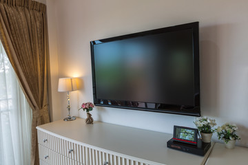 Modern television in living room
