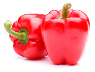 Sweet bell pepper isolated on white background cutout