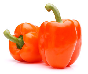 Sweet bell pepper isolated on white background cutout
