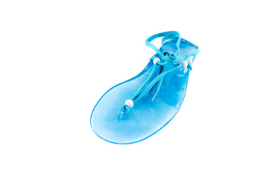 One summer sandal on a white background