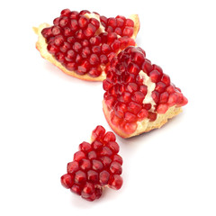 Ripe pomegranate piece