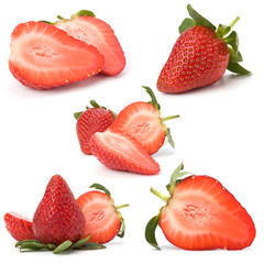 strawberries isolated on white background