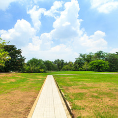 Fototapeta na wymiar Pathway in beautiful park