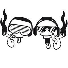 DJ Team Musik Kopfhörer Brille