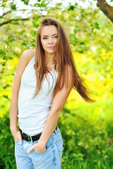 Beautiful girl portrait - outdoors