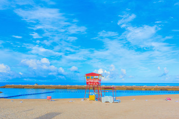 Tropical beach and blue sky, Okinawa