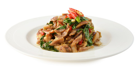 Stir-fried squid with Holy Basil