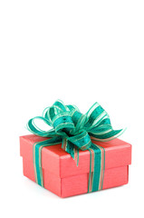 Gift box isolated white background