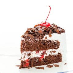 Cake chocolate isolated on white background