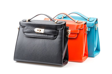 Handbag isolated white background