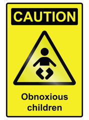 Obraz premium children hazard public information sign