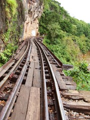 The railway in Kanchanaburi Thailand