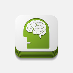 square button: brain