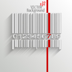 Barcode image on white background - vector illustration