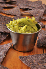 Guacamole and corn chips