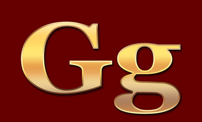 Gold font
