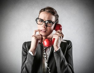 on the phone