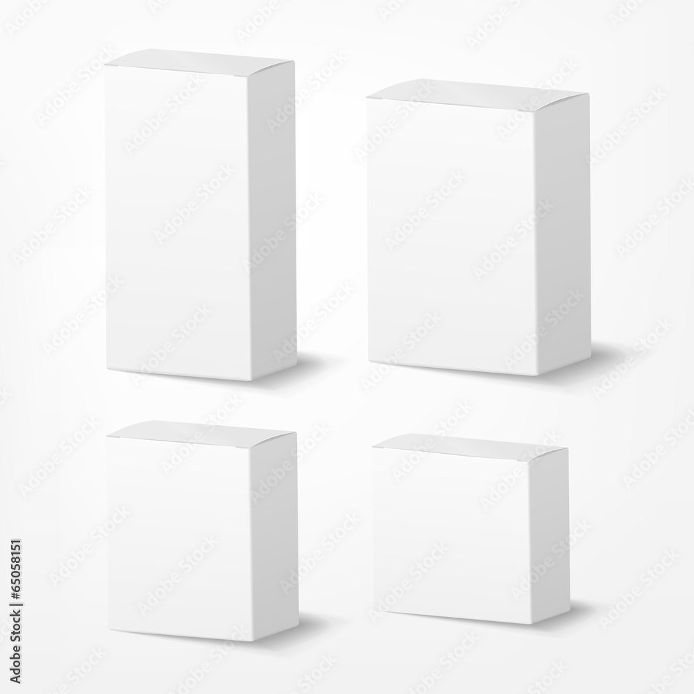 Canvas Prints packing box on white background