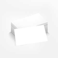 business card on white background