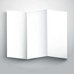 vector illustration of blank white folded flyer