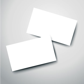 vector illustration of blank white business cards