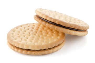 Sandwich biscuits with chocolate filling