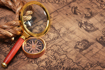 map and magnifying glass