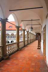 Fototapeta premium Courtyard of Niepolomice Castle, Poland