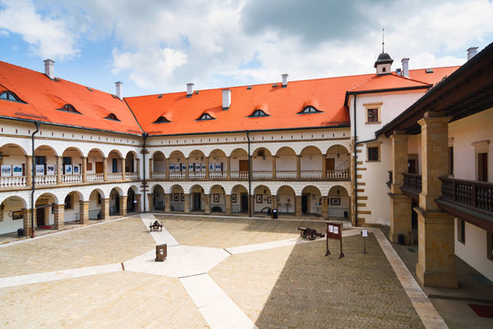 Courtyard of Niepolomice Castle, Poland