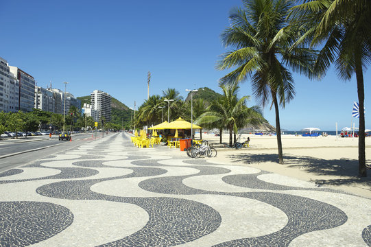 Copacabana Beach Skyline Boardwalk Rio de Janeiro Brazil