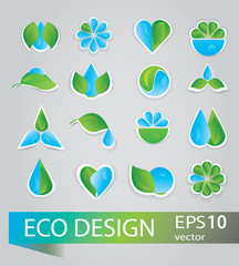 Vector icon set for web design