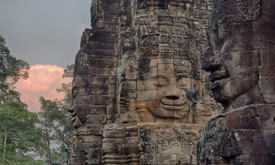 The amazing  Bayon temple, Siem Riep, Cambodia.