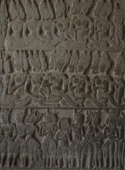 Beautiful mural at Angkor Wat