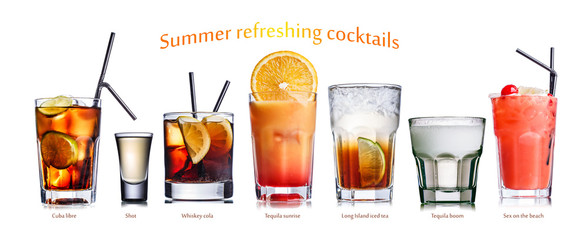 Summer refreshing cocktails