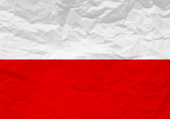 Obraz premium Poland flag crumpled paper