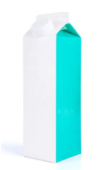 The image of milk box under the white background