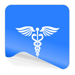 emergency blue sticker icon