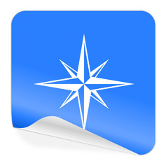 compass blue sticker icon