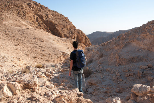 Hiking in Judean desert, Israel