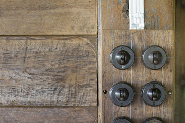 Fototapeta premium Retro style light switch on wall